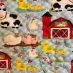 farm scene pattern for a baby quilt
