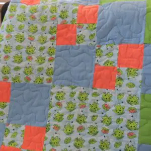 frog pattern for a handmade baby quilt