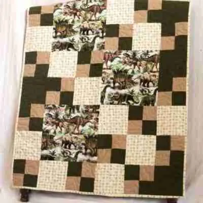 Dinosaur baby quilt