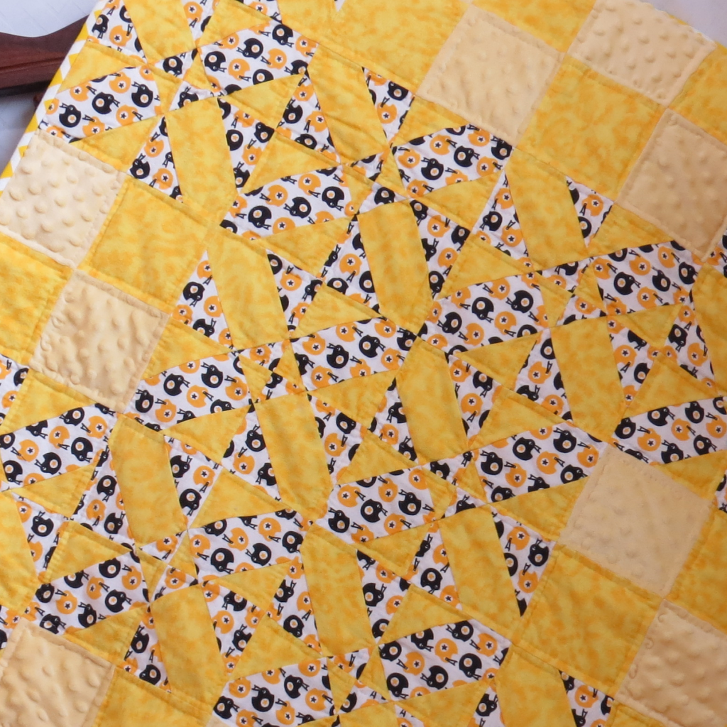 football handmade baby girl and boy quilts