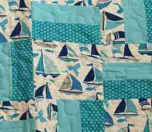 sail boat baby quilt
