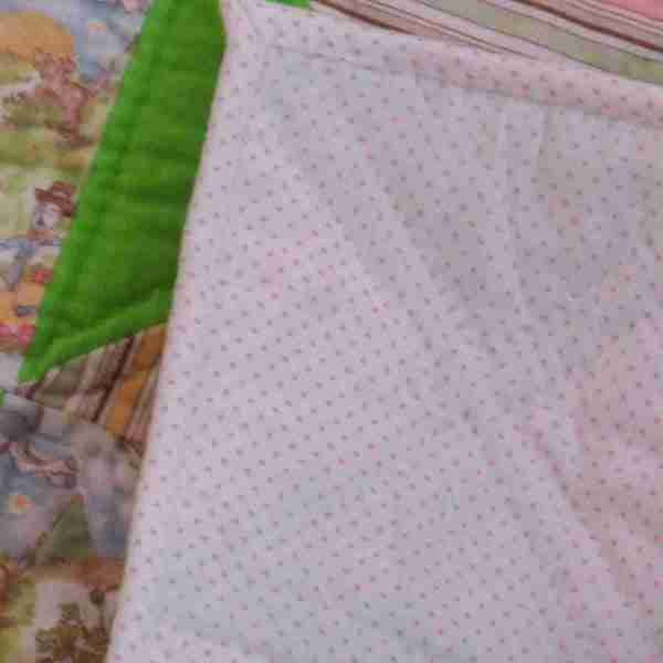 Elephants in Pink and Gray Baby Quilt - Image 8