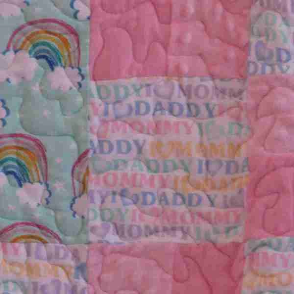 Handmade Baby Girl Rainbow Quilt