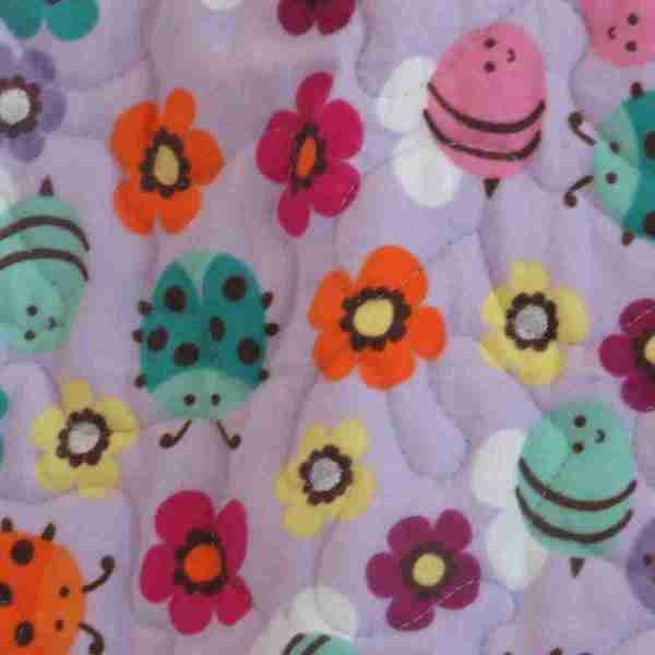 Lavender Flowers and Bugs Baby Quilt - Image 4