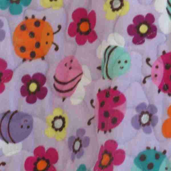 Lavender Flowers and Bugs Baby Quilt - Image 5