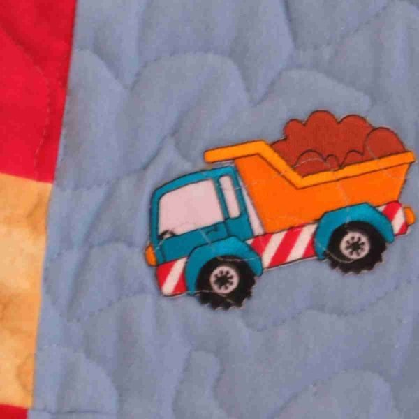 Little Boys and Their Toys Handmade Baby Quilt - Image 5
