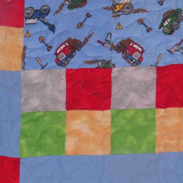 Little Boys and Their Toys Handmade Baby Quilt - Image 7