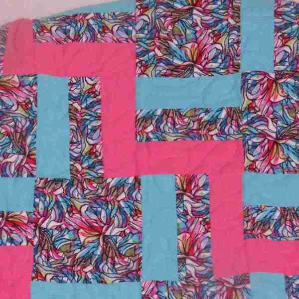 Handmade with Color Baby Quilt - Image 3