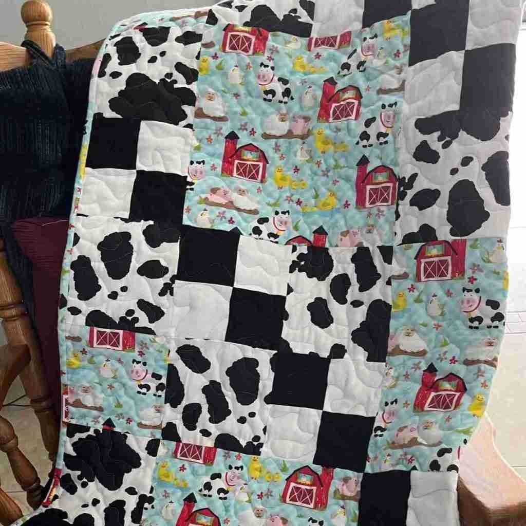 children's quilt tells a story