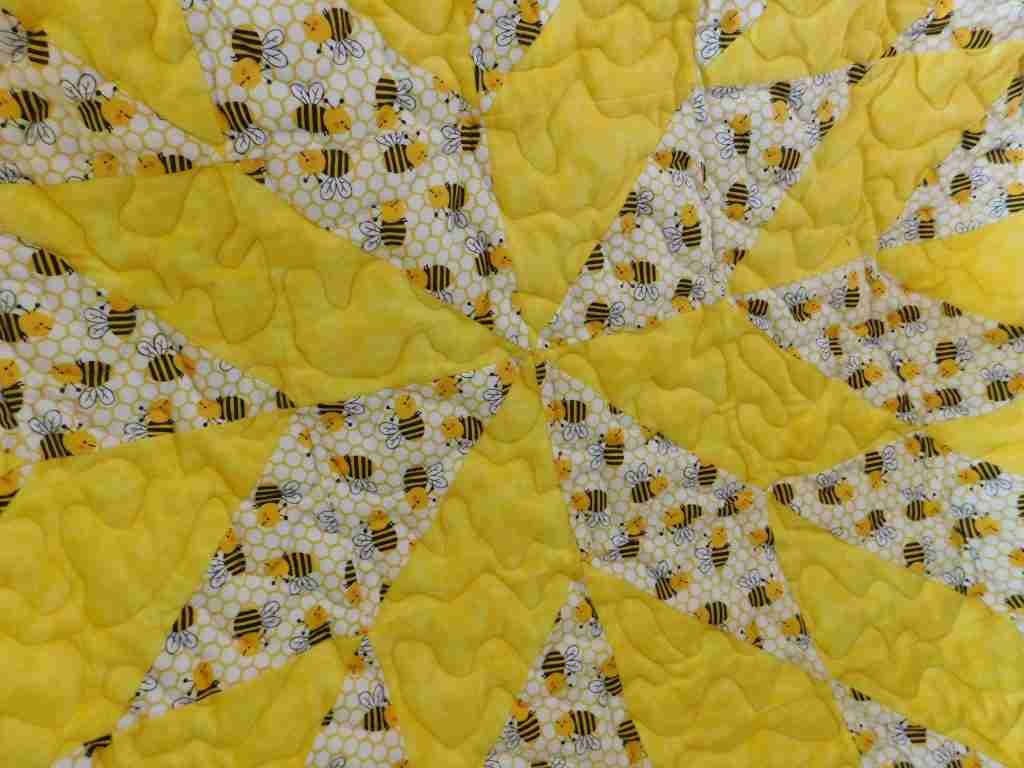 bee kind handmade baby quilt