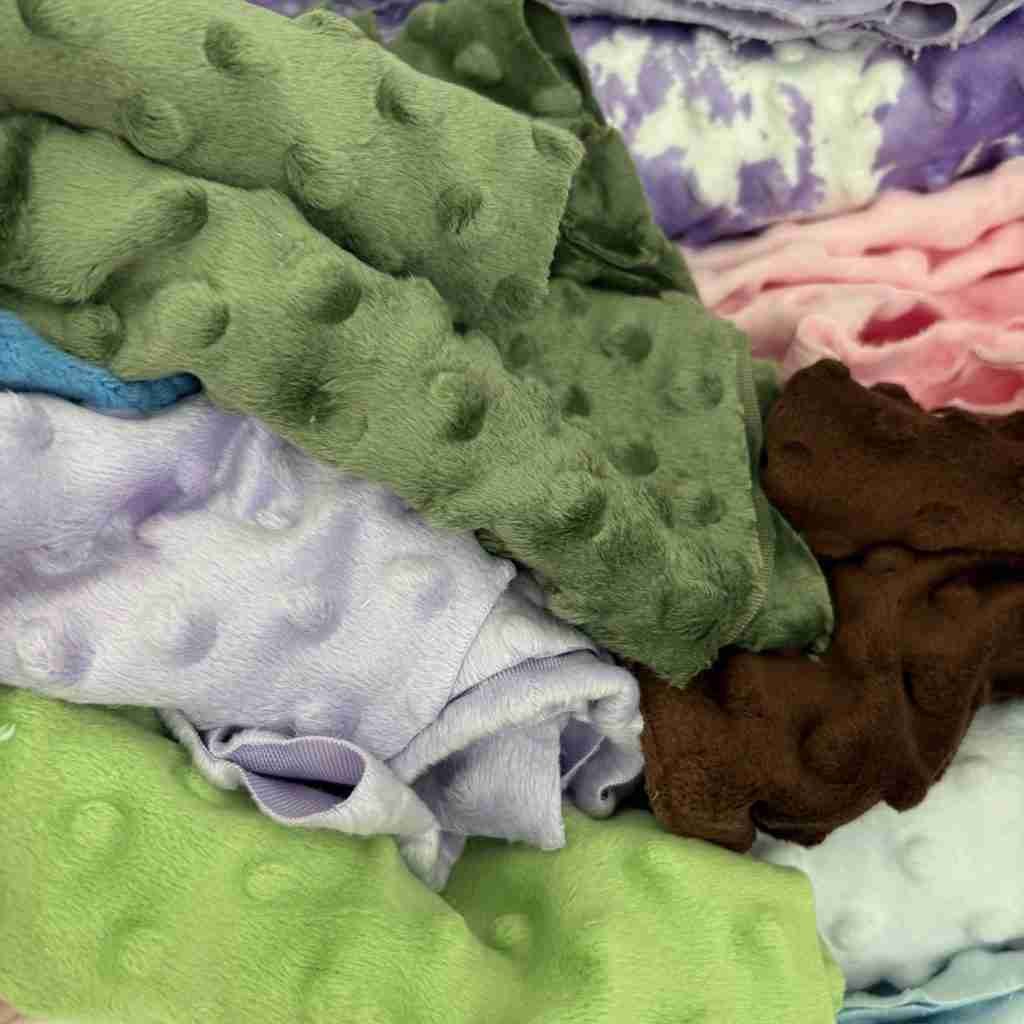 minky flannel for a handmade baby quilt