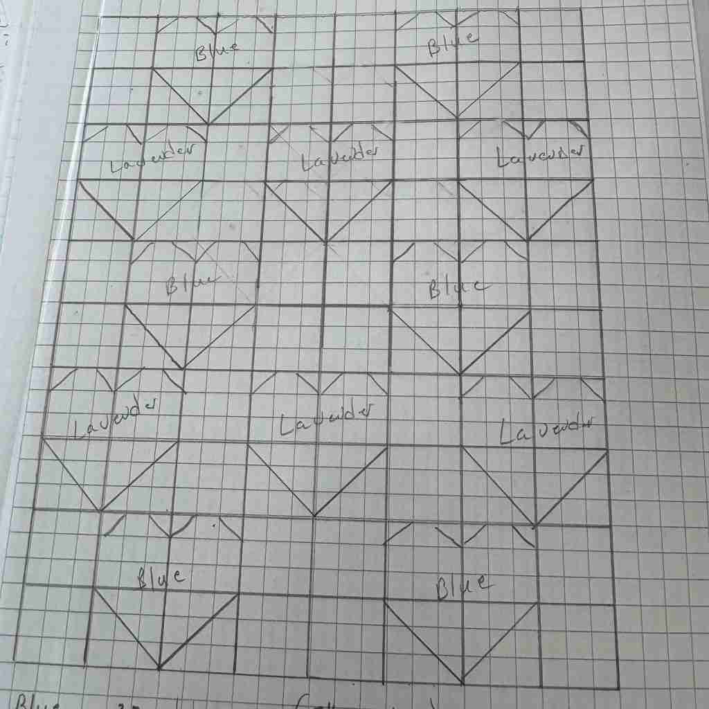 heart pattern for a handmade baby quilt
