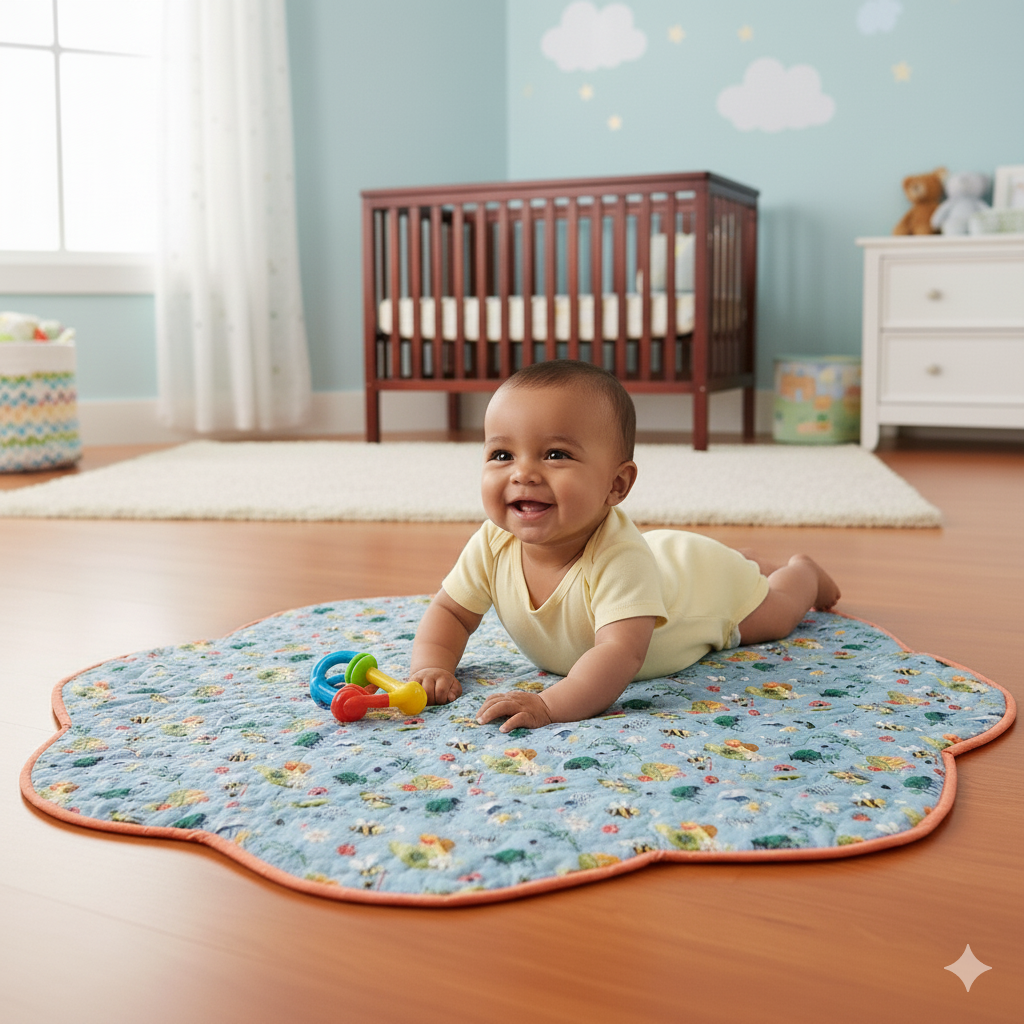 quilted baby mat for boys